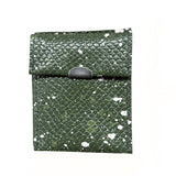 ANNAK エンボスハンドペイントレザー コンパクト折り紙ウォレット