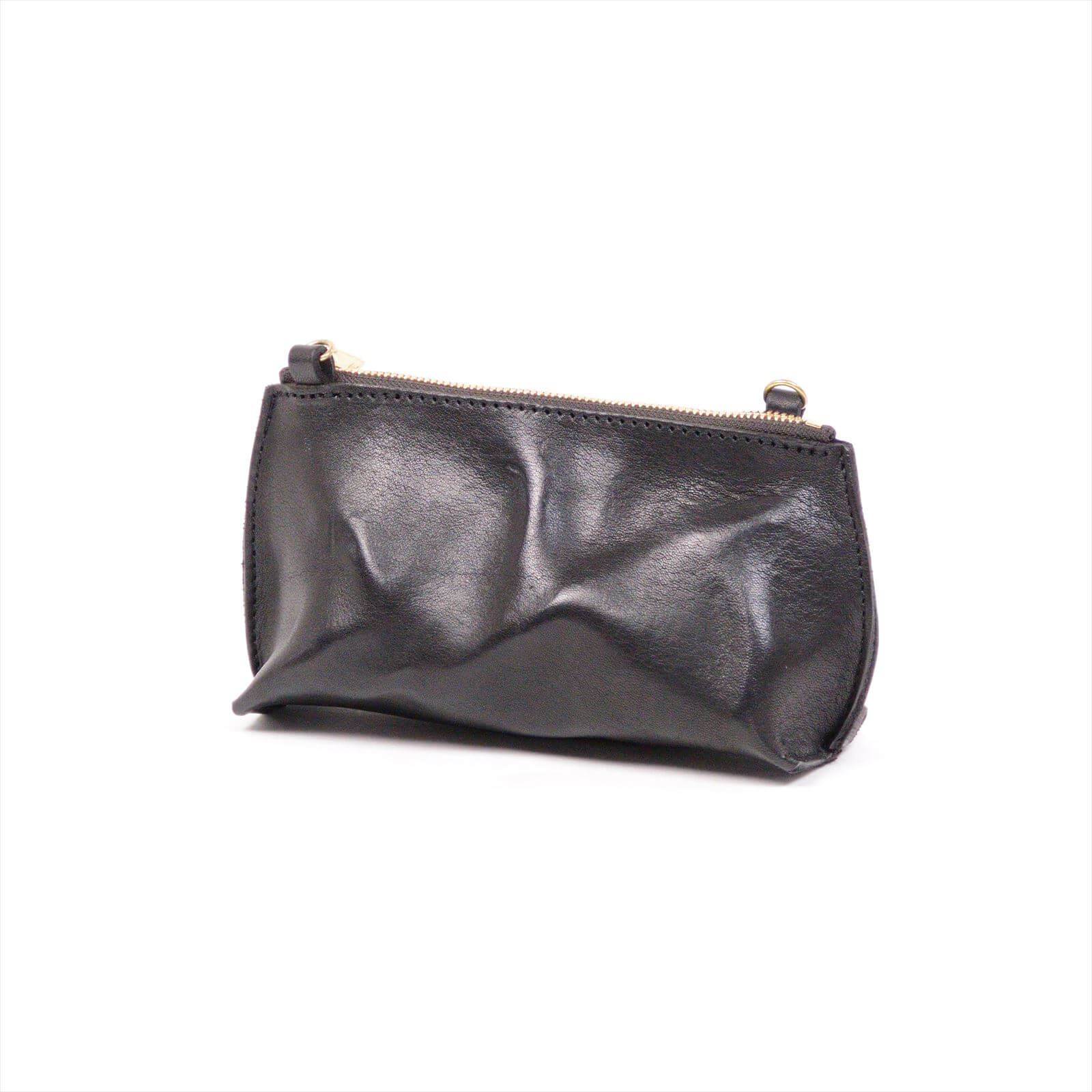 annak マチ付ハンドウォッシュミニショルダー ブラック