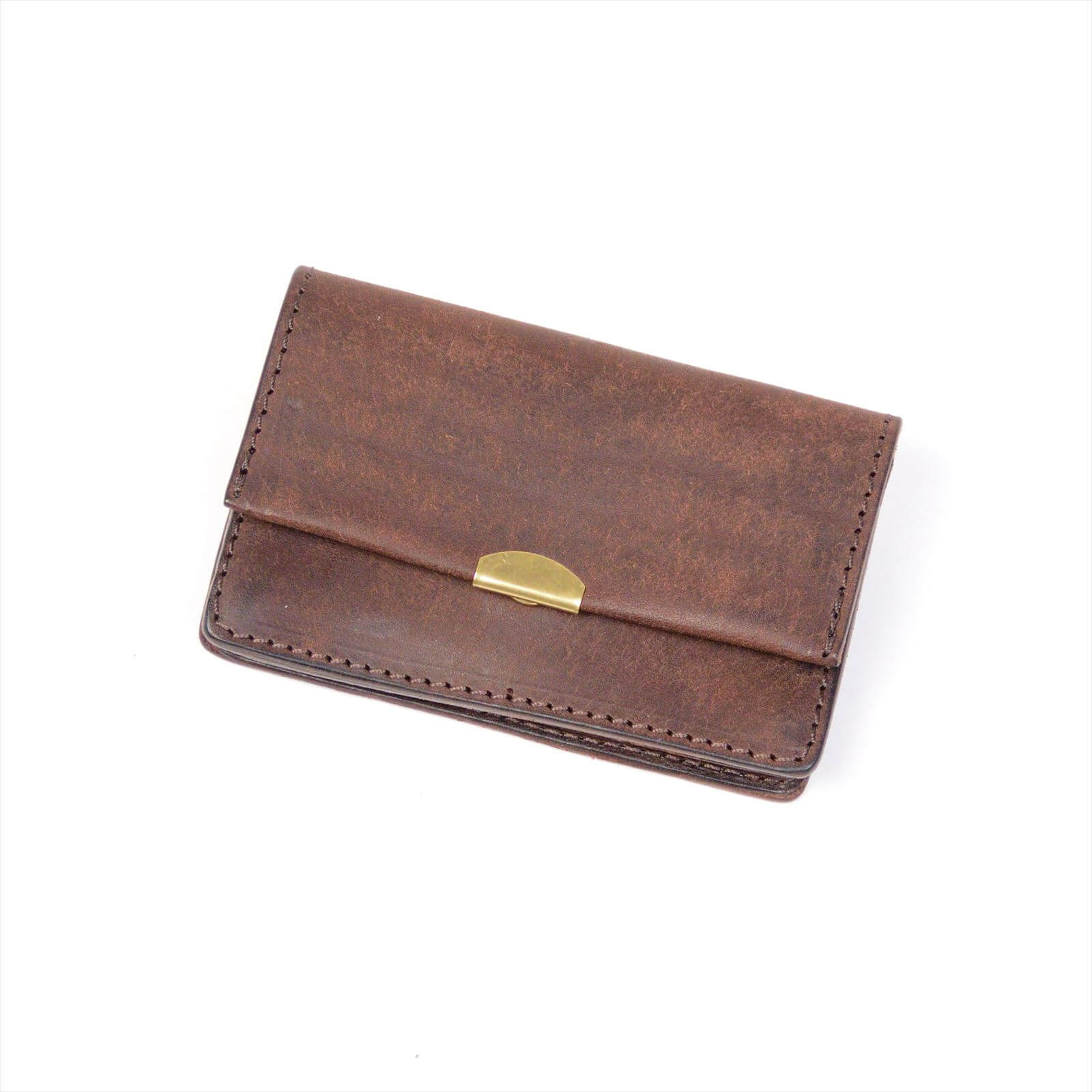 annak プエブロレザー名刺入れ ダークブラウン