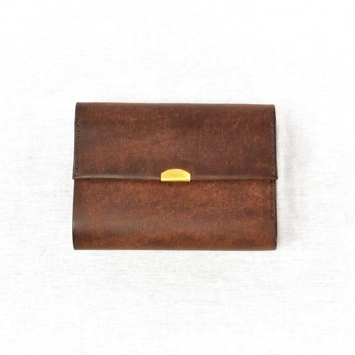 annak プエブロレザー3つ折りウォレット ダークブラウン