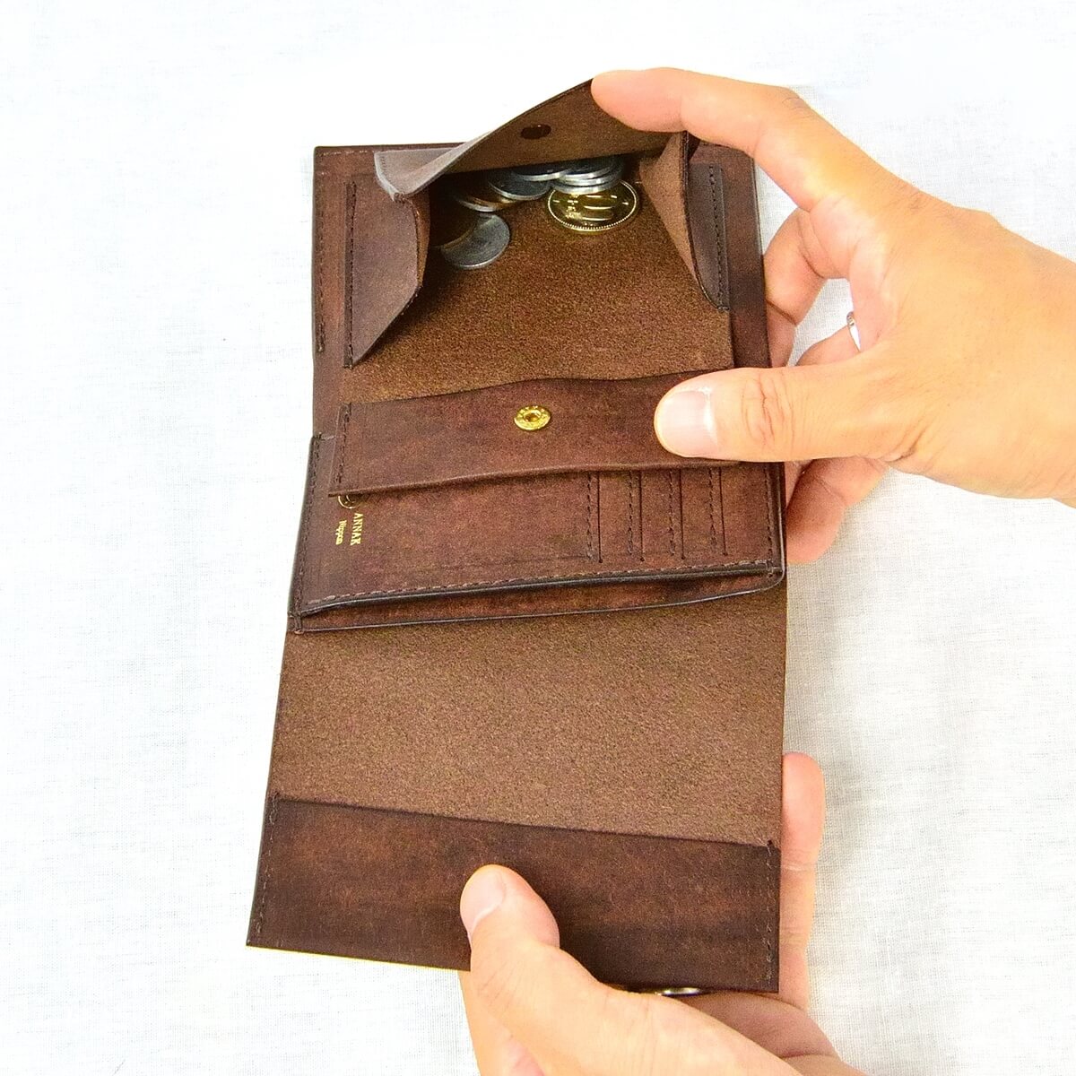 annak プエブロレザー3つ折りウォレット