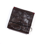 annak 外小銭リング付3つ折りハンドウォッシュ財布 ダークブラウン