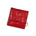 annak 外小銭リング付3つ折りハンドウォッシュ財布 レッド