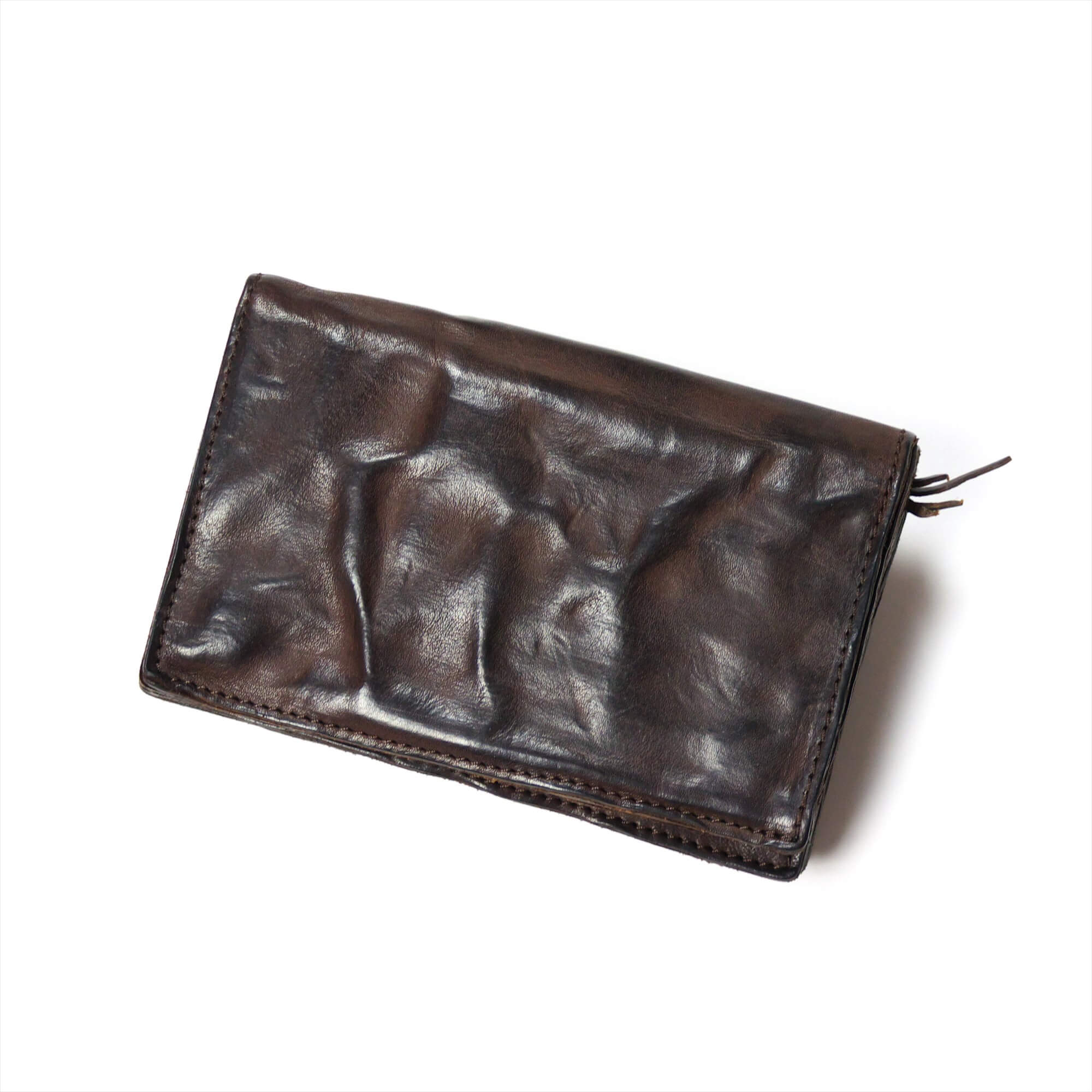 annak ミドルサイズハンドウォッシュ財布 ダークブラウン