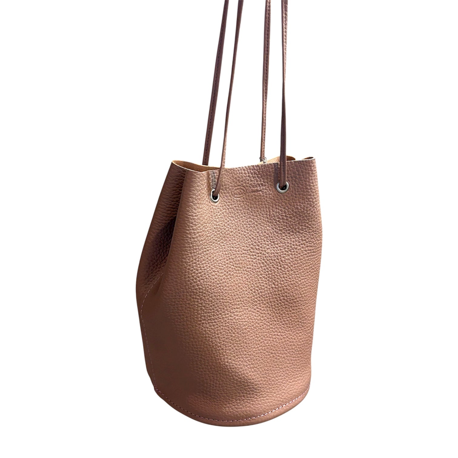 ANNAK カラーシュリンクレザー 巾着ショルダー2WAYバッグ