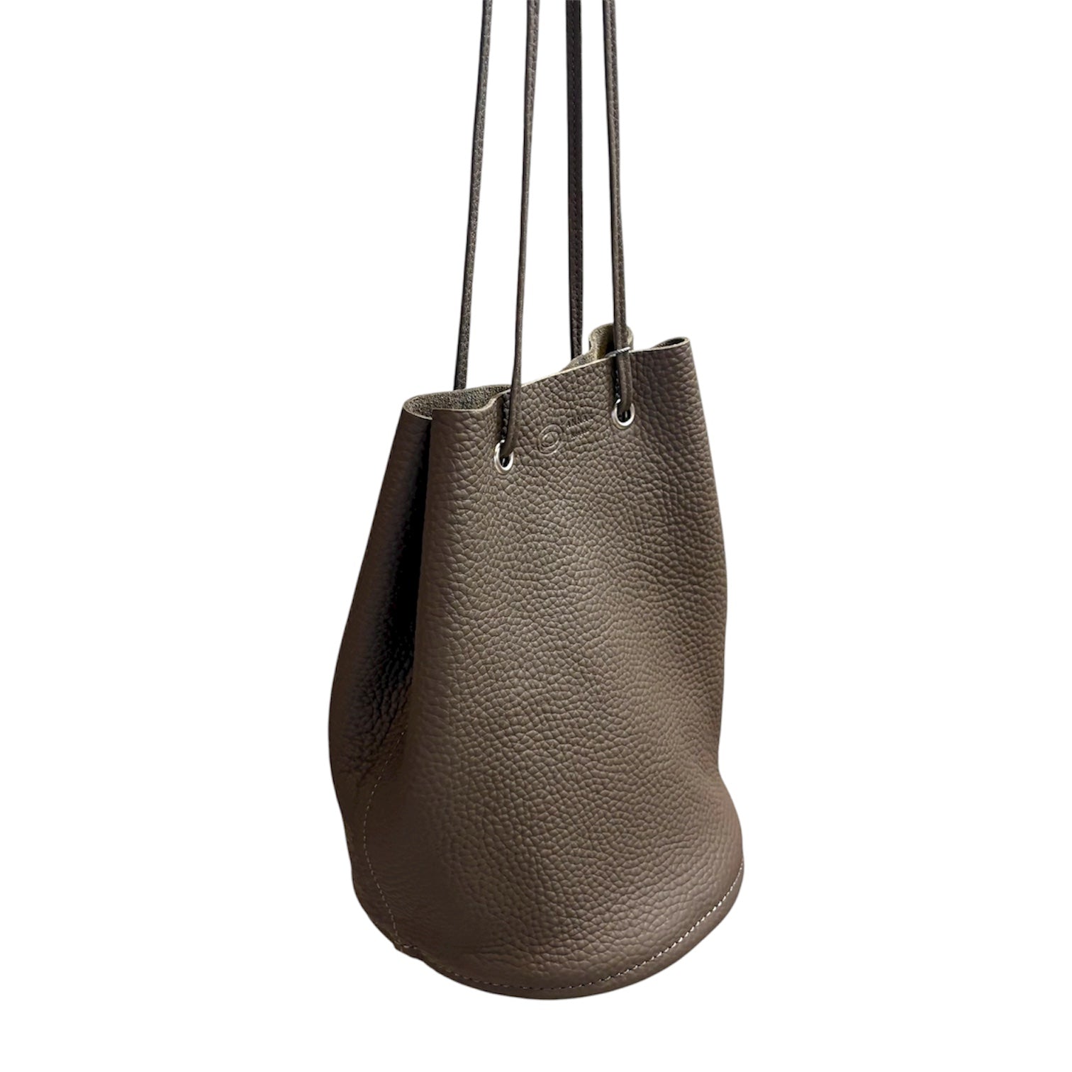 ANNAK カラーシュリンクレザー 巾着ショルダー2WAYバッグ