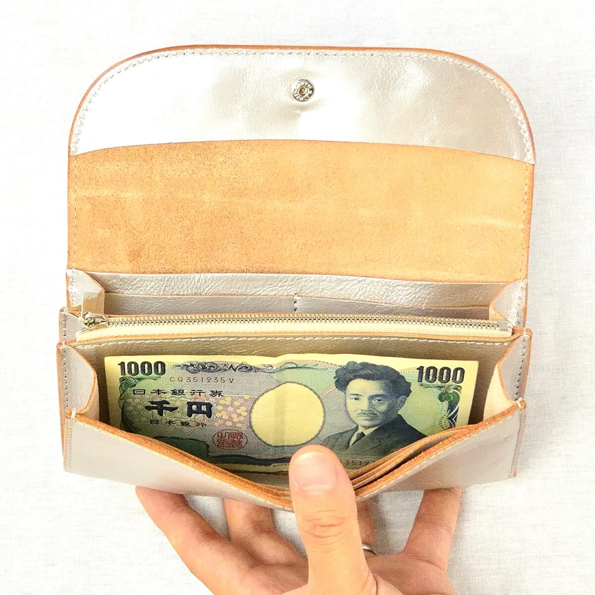 annak スリムオールレザー長財布