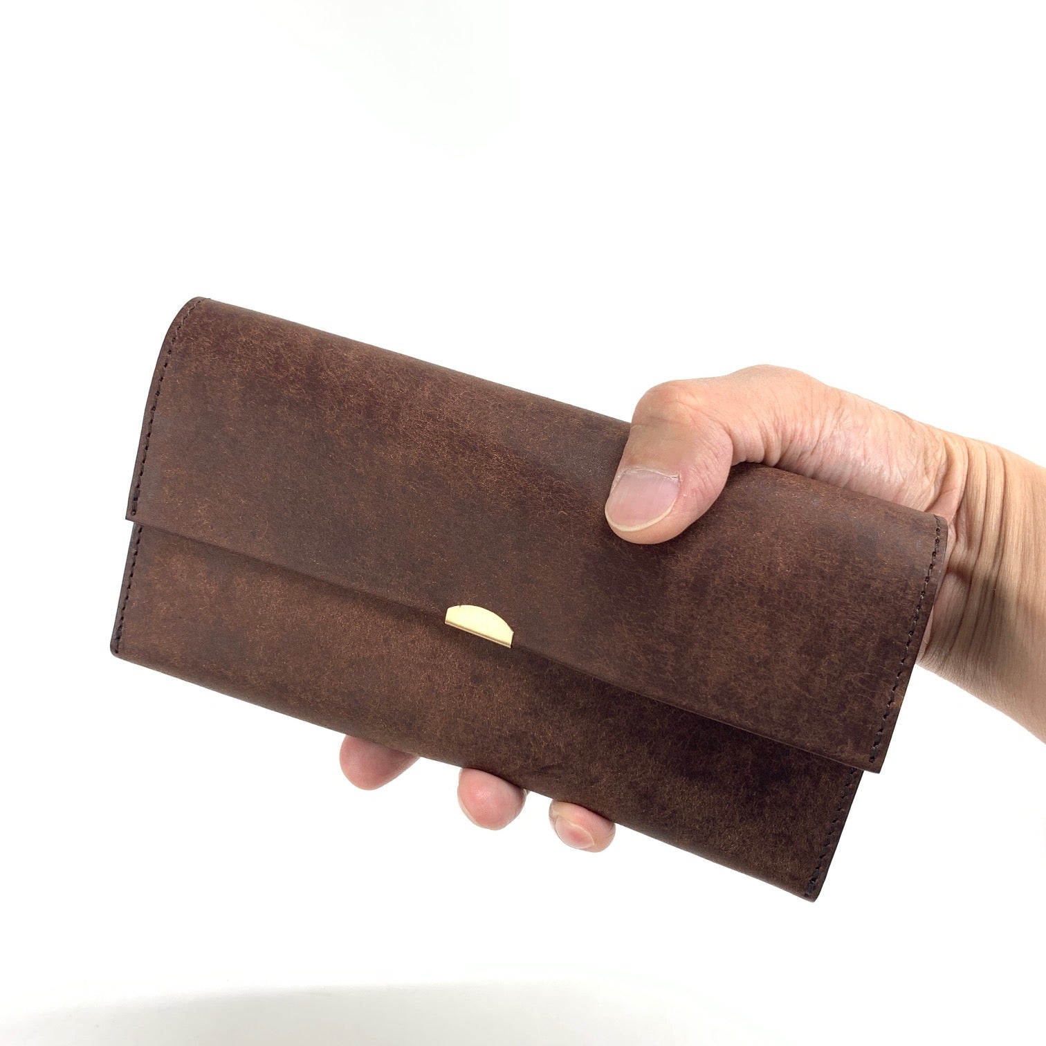 Anak Pueblo Leather Slim Long Wallet